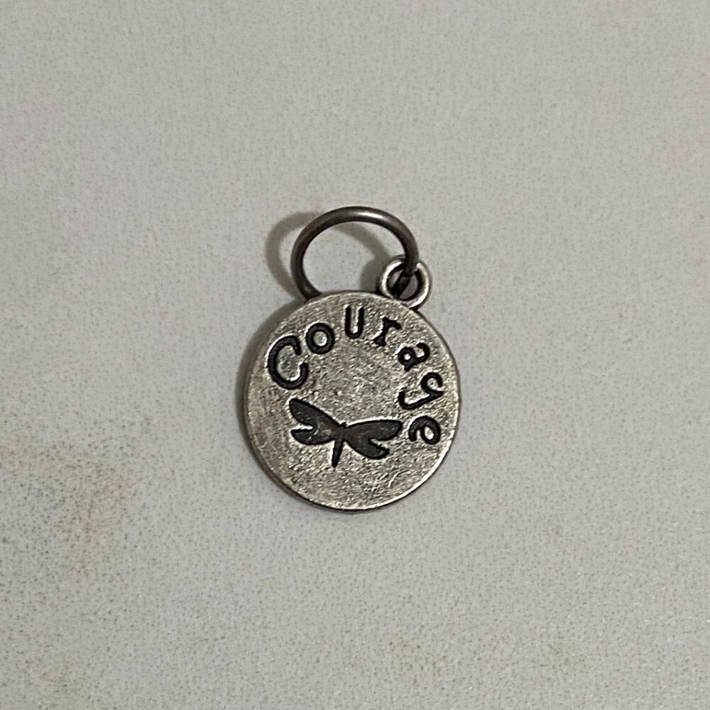 Kelly Rae Roberts silver-tone charm "courage" - Picture 3 of 5